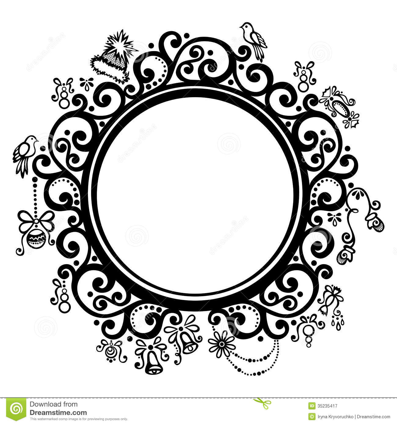 Round Decorative Frame Border Design