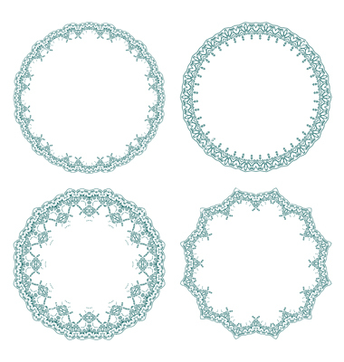 Round Decorative Frame Vector