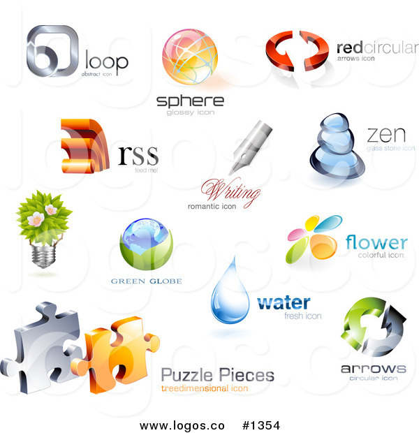 Royalty Free 3D Company Logos