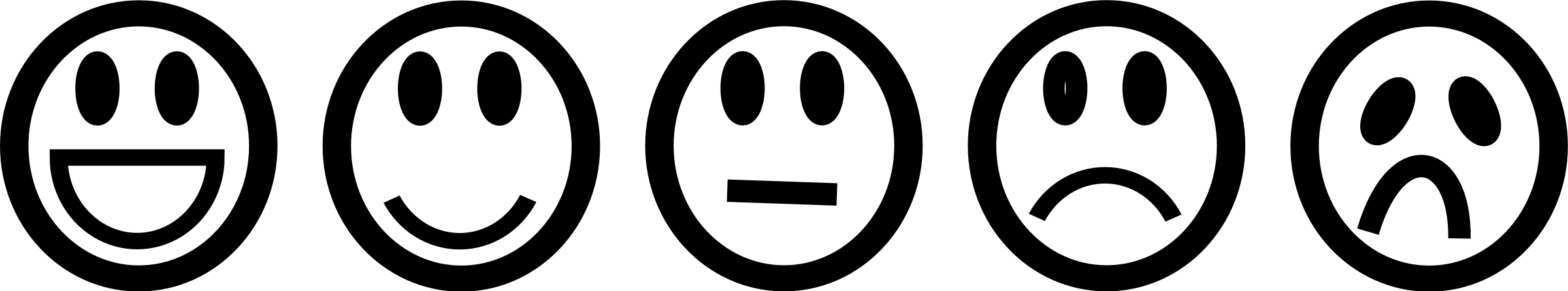 Sad Smiley Face Clip Art Black and White