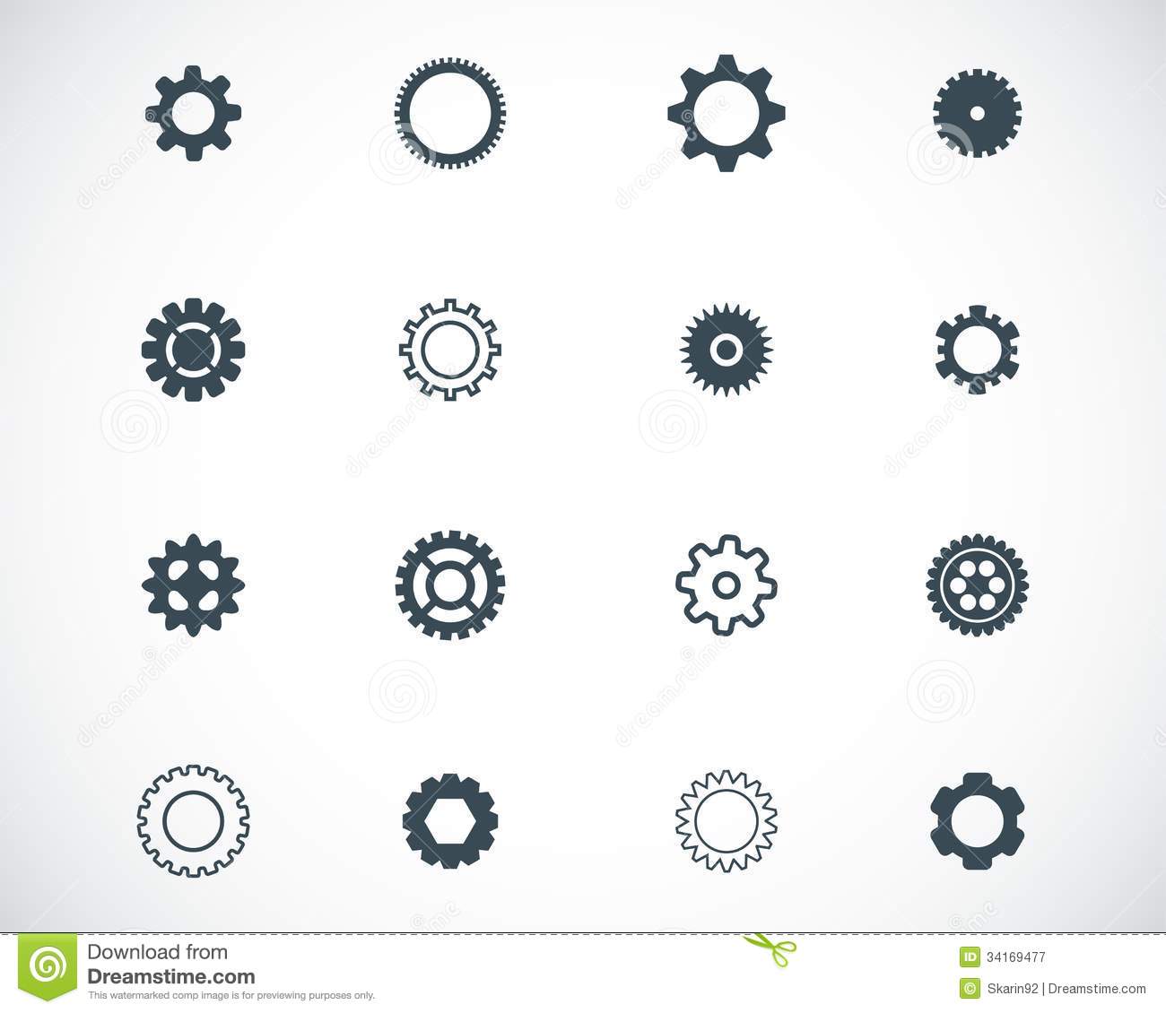 Settings Gear Icon Vector Free