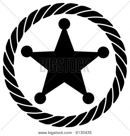 Sheriff Badge with Circle Sheriff Badge with Circle