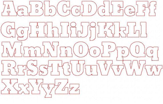 Simple Font Letters for Applique