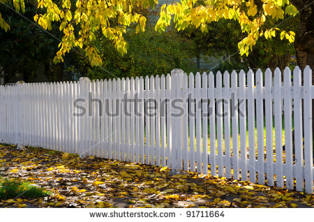 Simple White Picket Fence