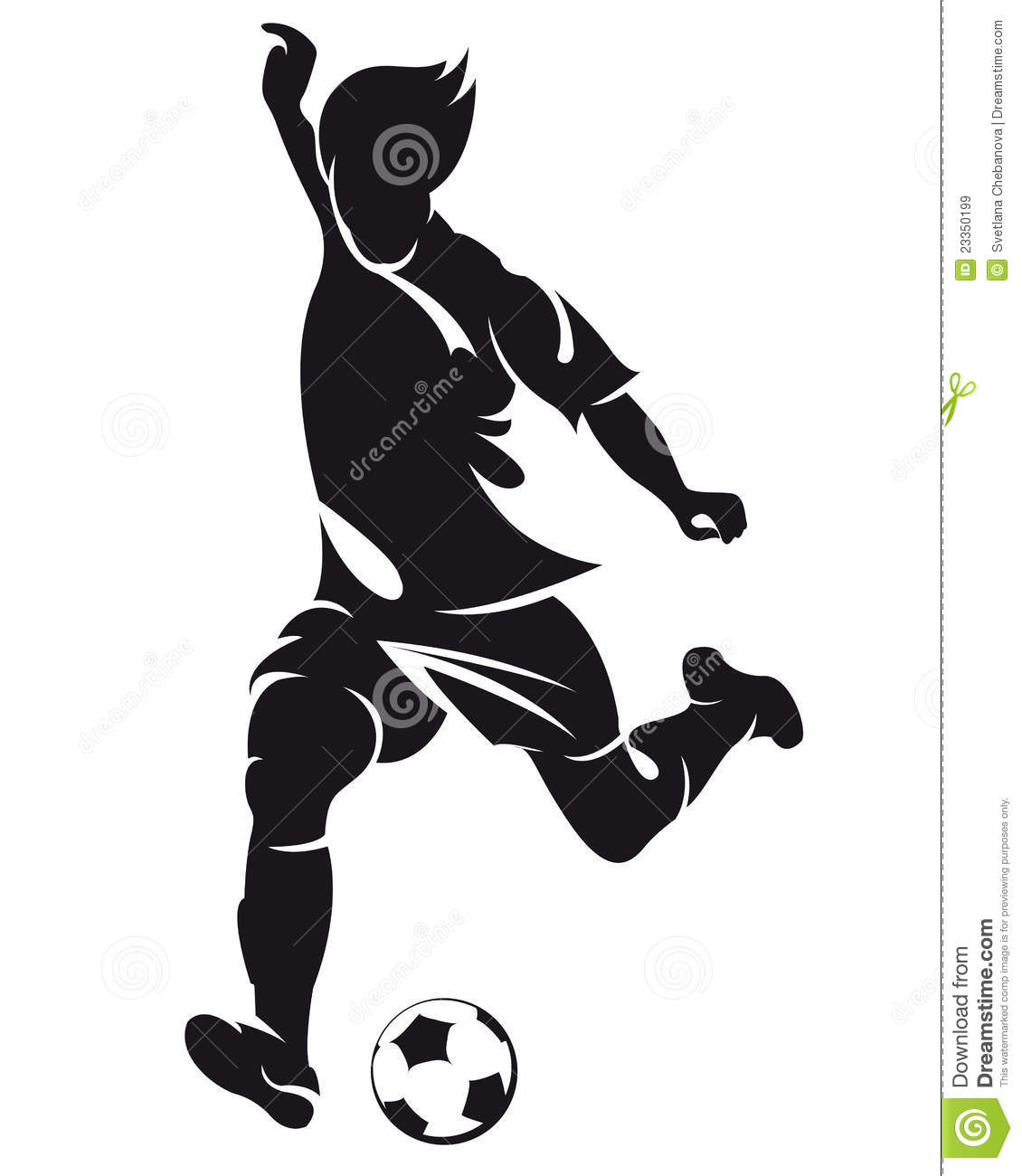 Soccer Player Silhouette Vector