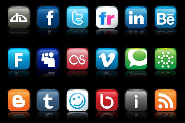 Social Media Icons Black