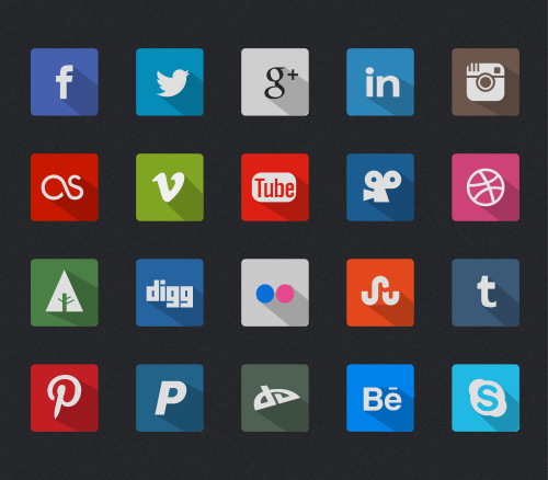 Social Media Icons Black