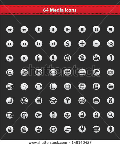 Social Media Icons Black