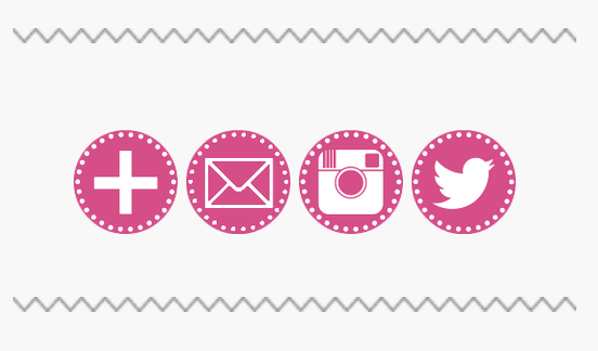 Social Media Icons Pink