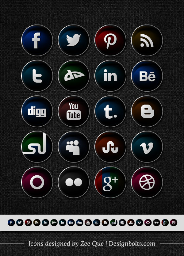 Social Media Icons Vector Free