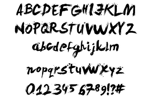 Splatter Paint Brush Fonts