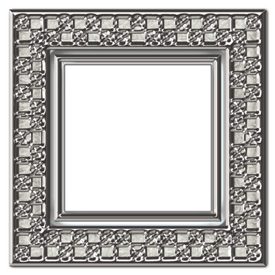 Square Silver Frame Transparent