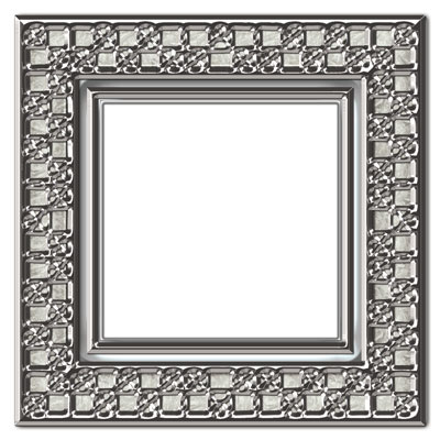 Square Silver Frame Transparent Square Silver Frame Transparent
