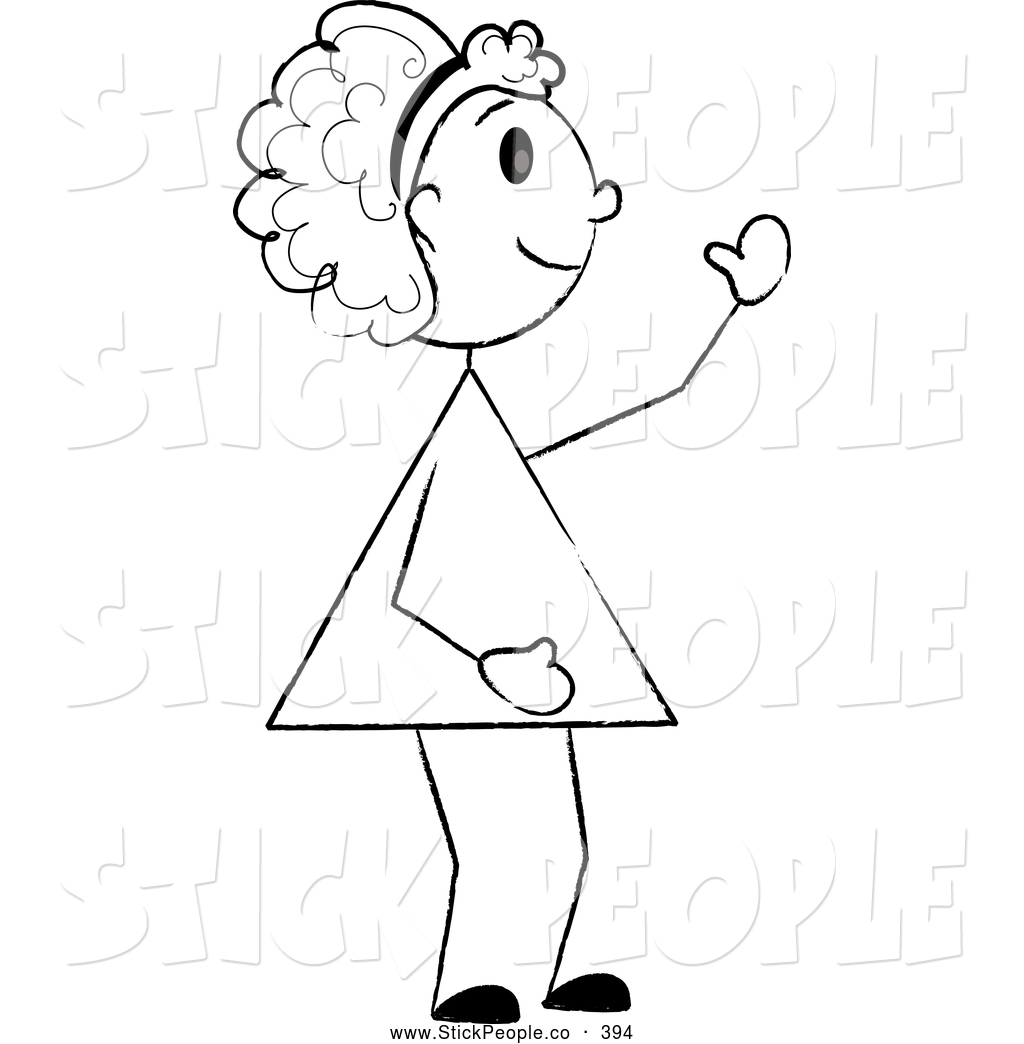 Stick People Clip Art Black and White