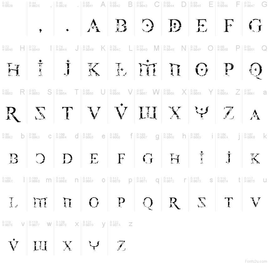 Stone Carved Letters Font