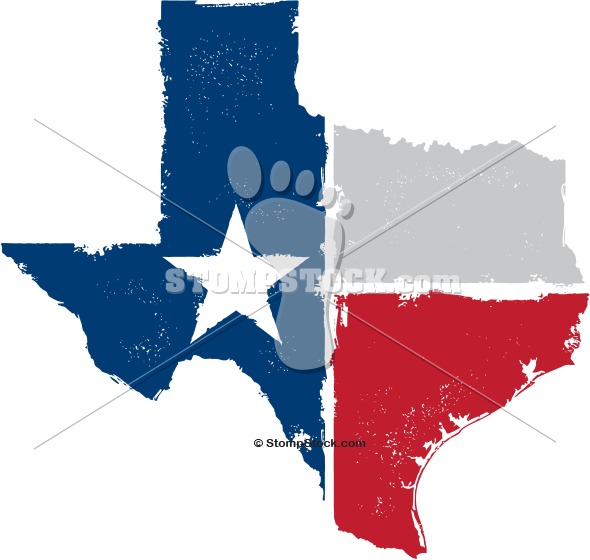 Texas Outline with Flag Texas Outline with Flag