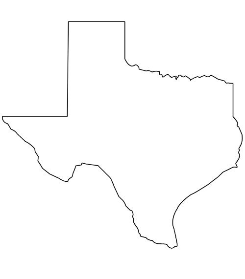 Texas Shape Outline Texas Shape Outline