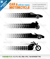 Motorcycle Tire Tracks Vector