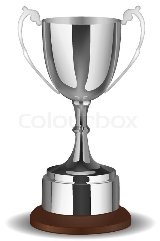 Trophy Black Background White Trophy Black Background White