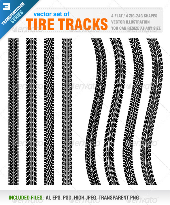 Truck Tire Tracks Stencil