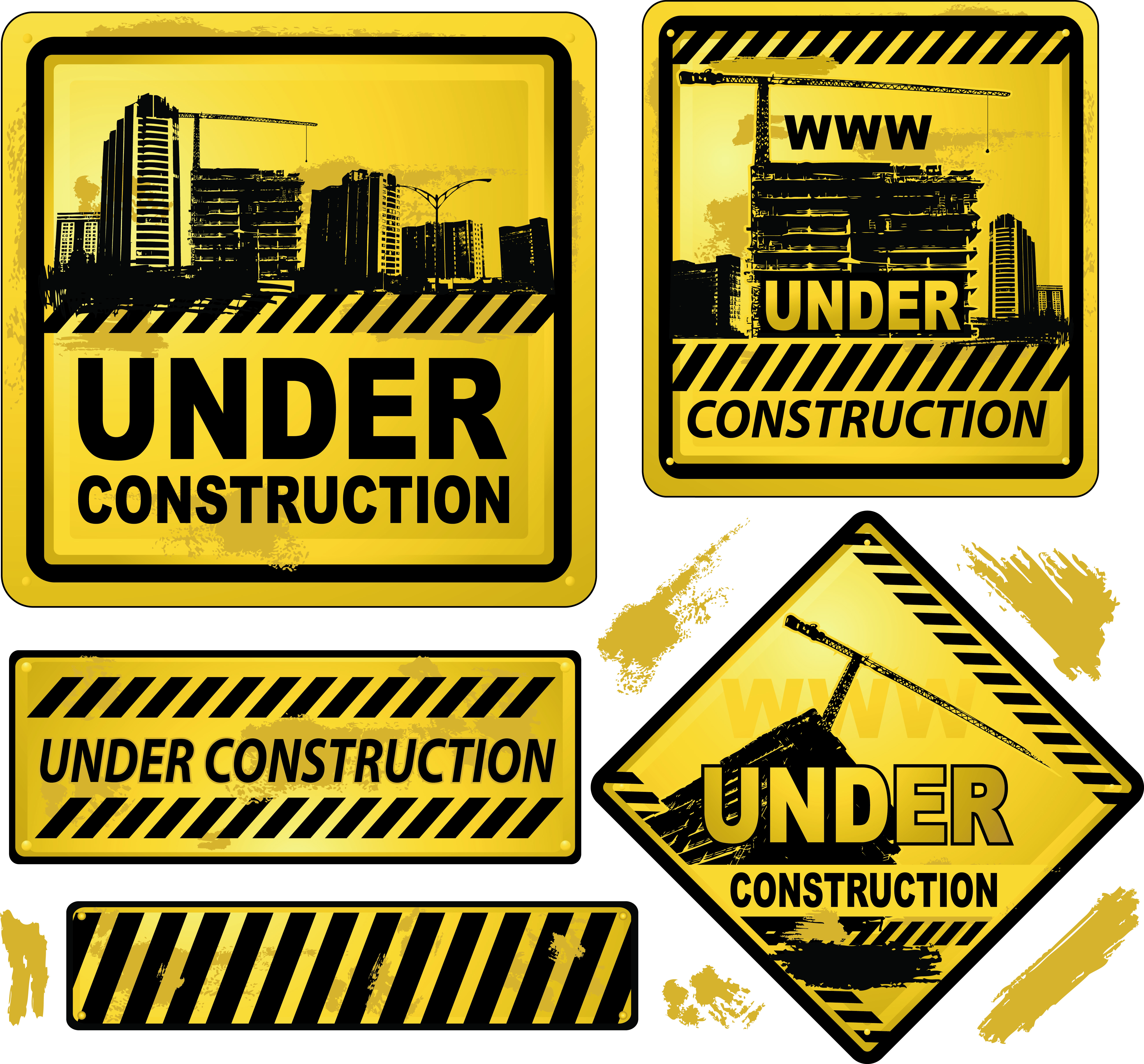 Under Construction Sign Vector