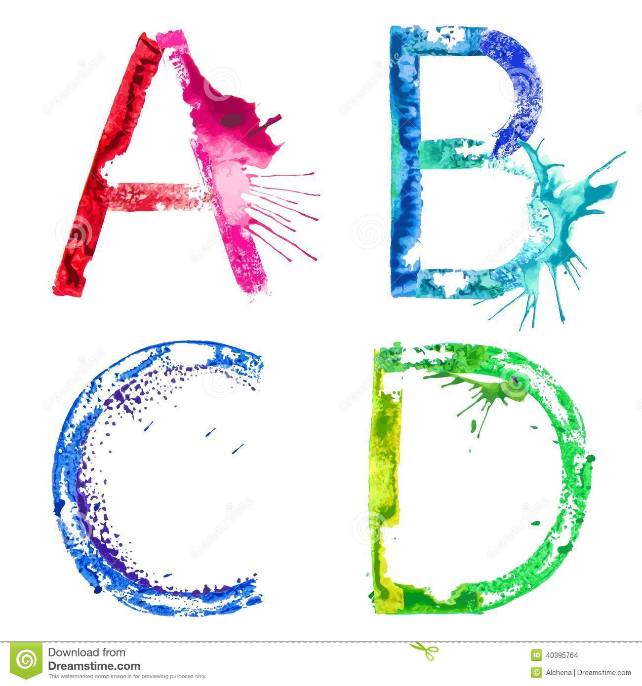 Vector Paint Splash Letters