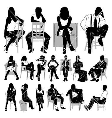 Vector People Sitting