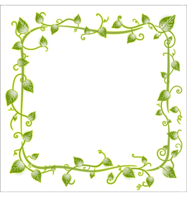 Vector Vintage Frame Clip Art Leafs