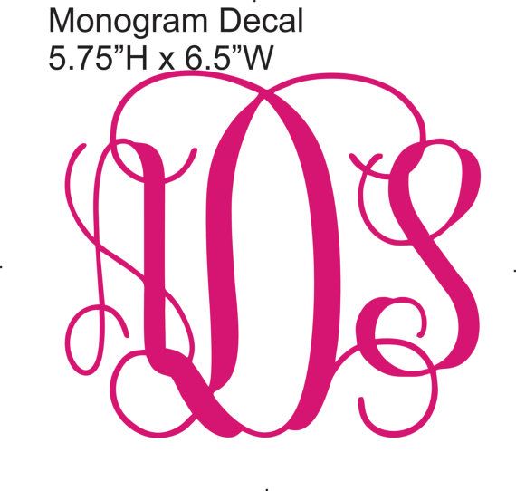 Vine Monogram Font for Vinyl