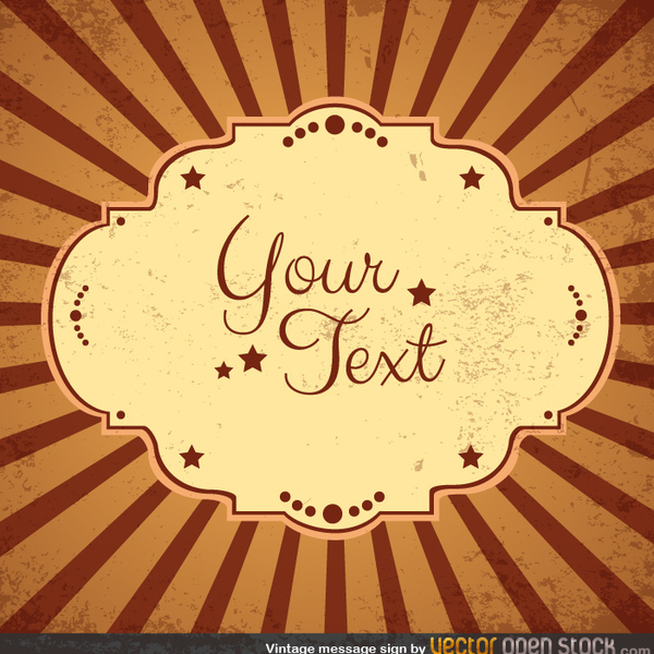 Vintage Free Vector Sunburst