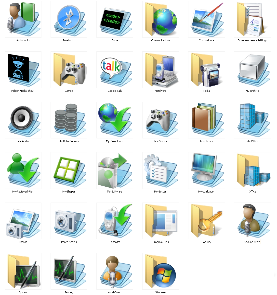 Vista Folder Icons Vista Folder Icons