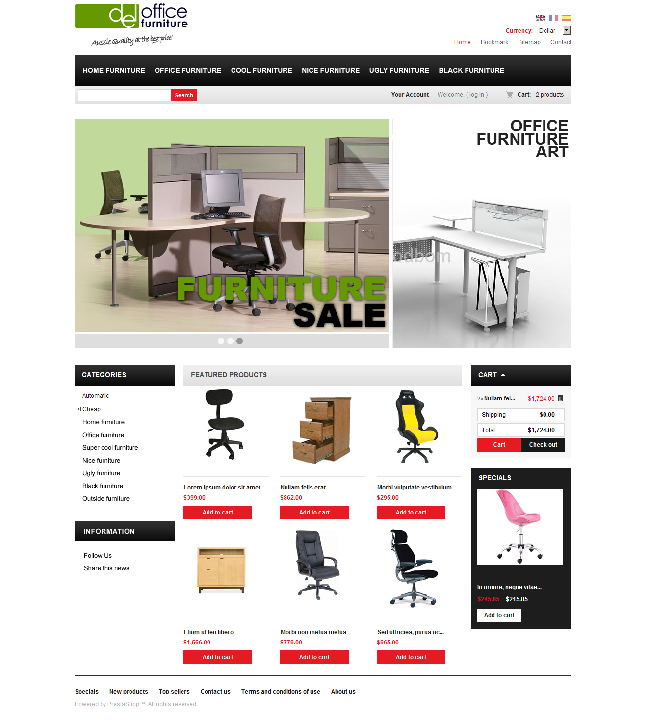 Web Design Office Furniture