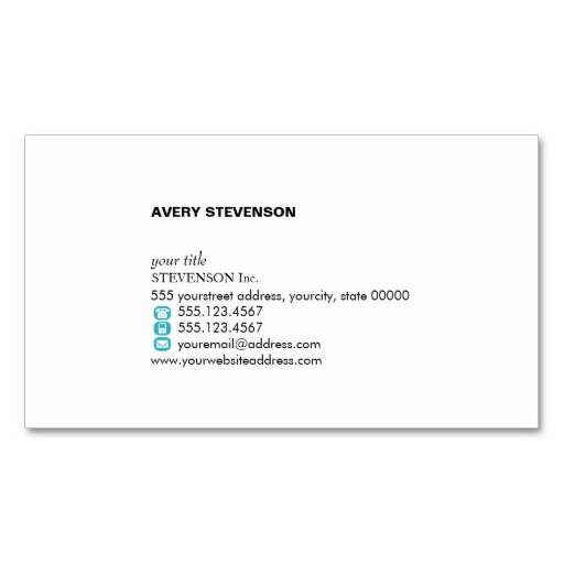 White Business Card Icons