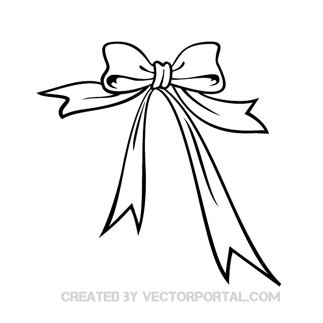 White Ribbon Vector Clip Art