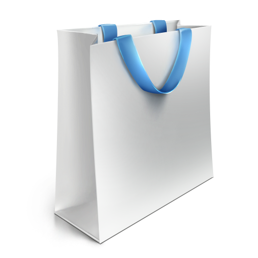 White Shopping Bag Icon