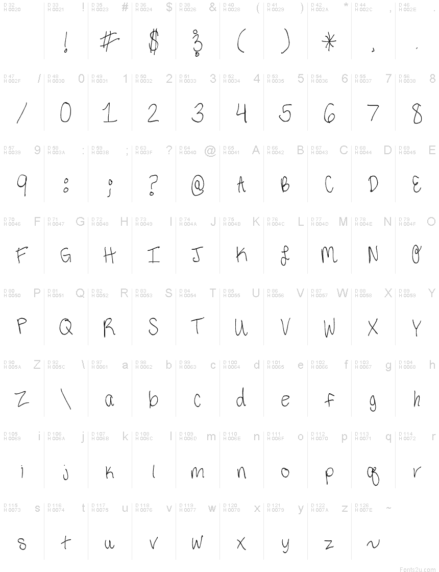 3rd Grade Handwriting Font