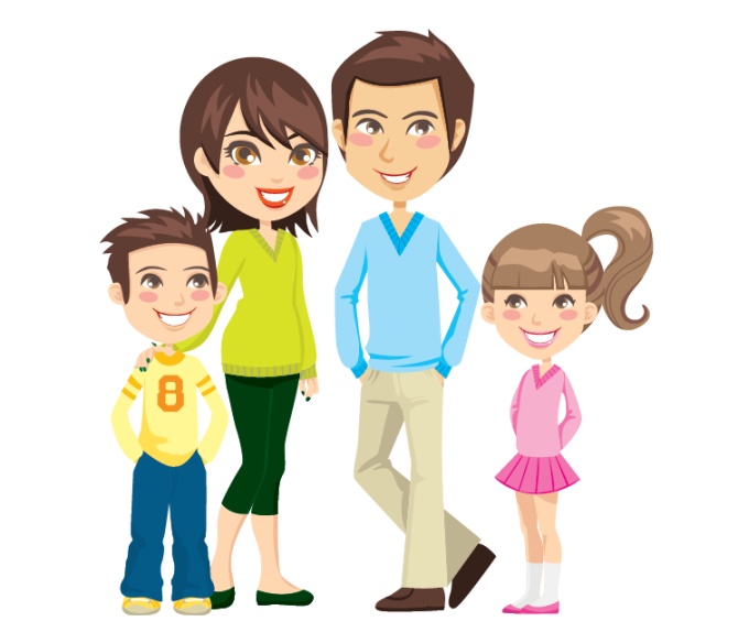 4 Member Family Clip Art