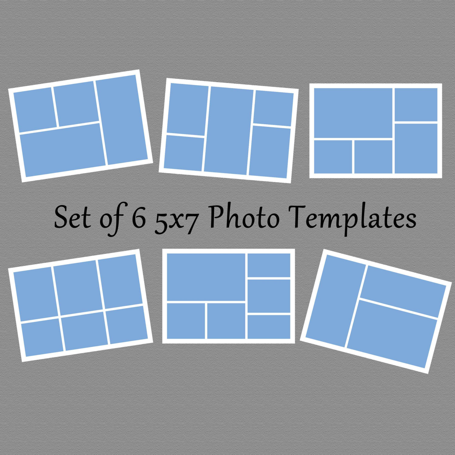 5X7 Collage Template Photoshop