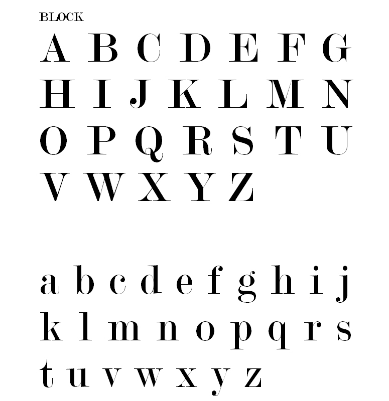 Alphabet Block Letters Font