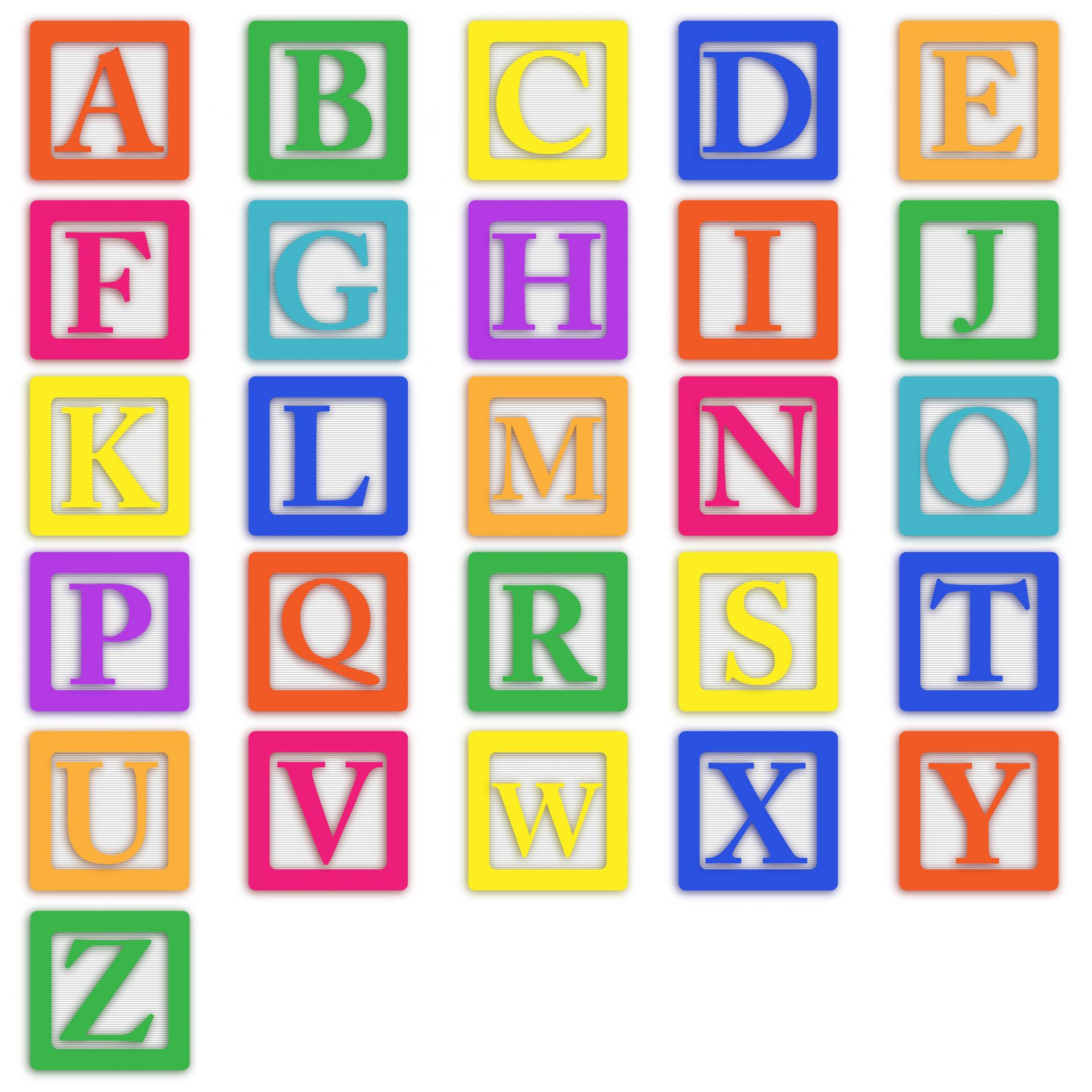 Baby Block Alphabet Letters