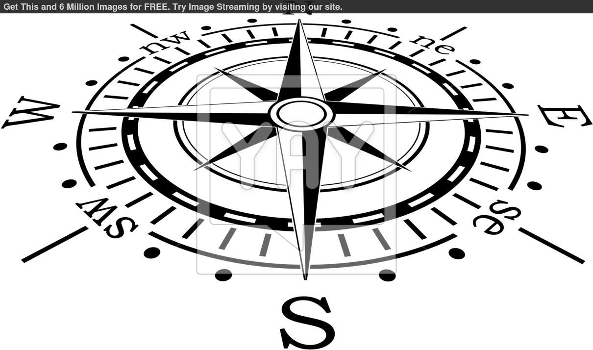 Black Compass Vector
