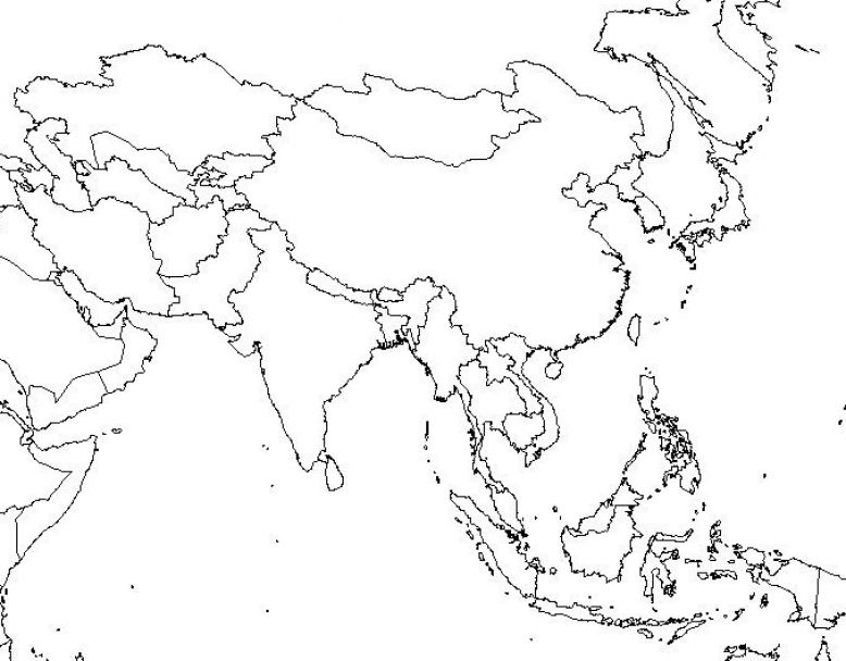 Blank East Asia Map