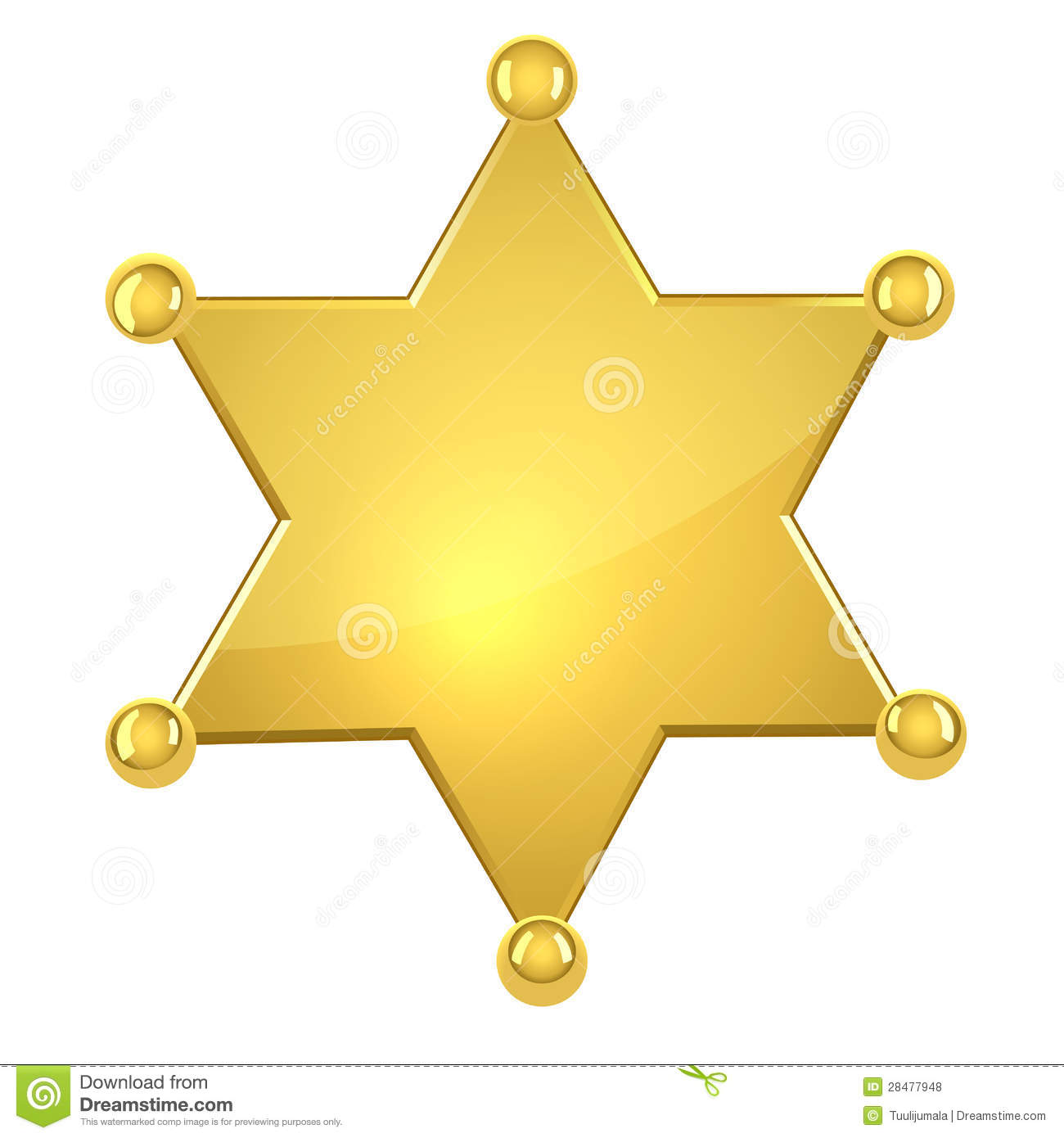 Blank Sheriff Star