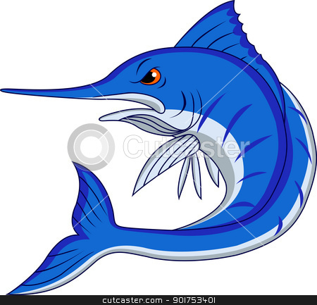 Blue Marlin Cartoon