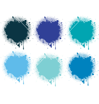Blue Paint Splash Vector
