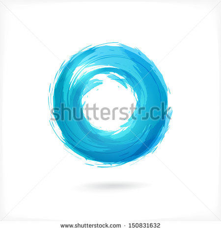 Blue Swirl Circle Company Logo