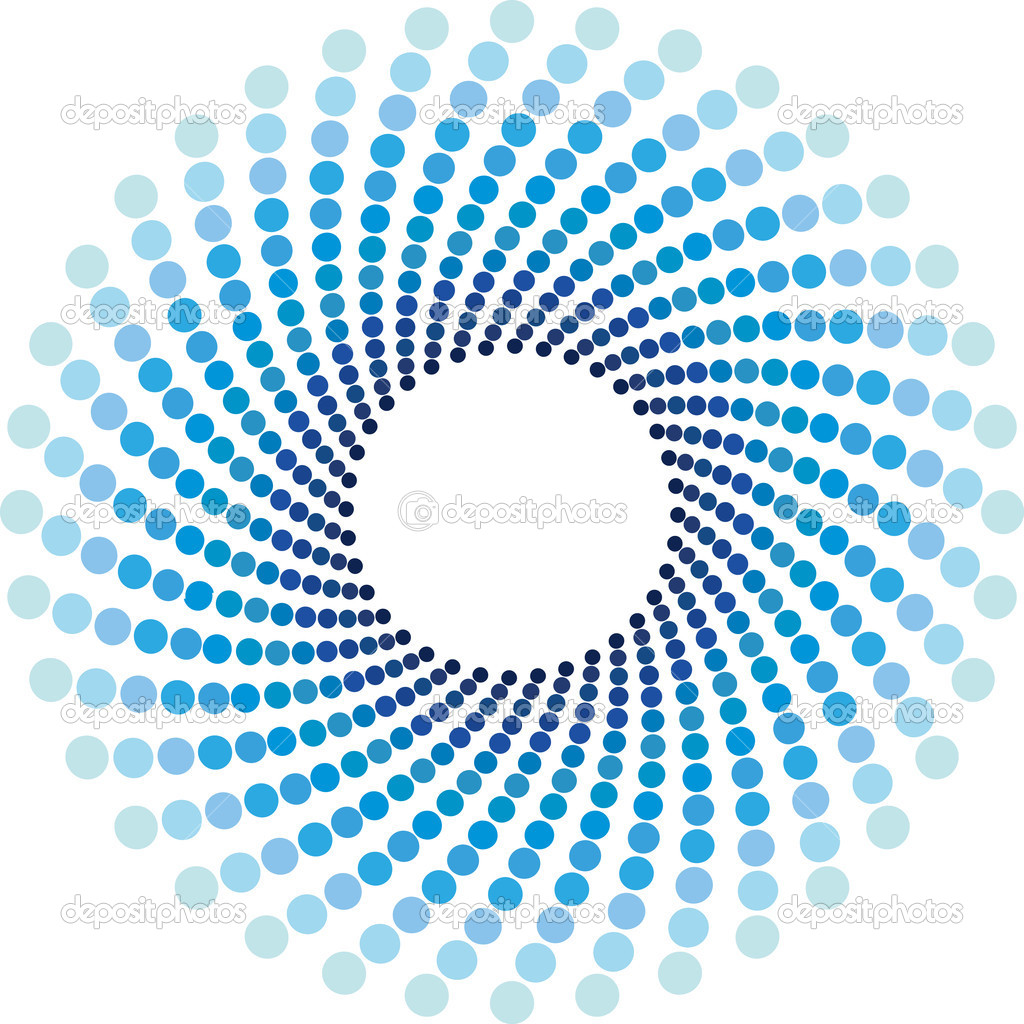 Blue Vector Circle Halftone