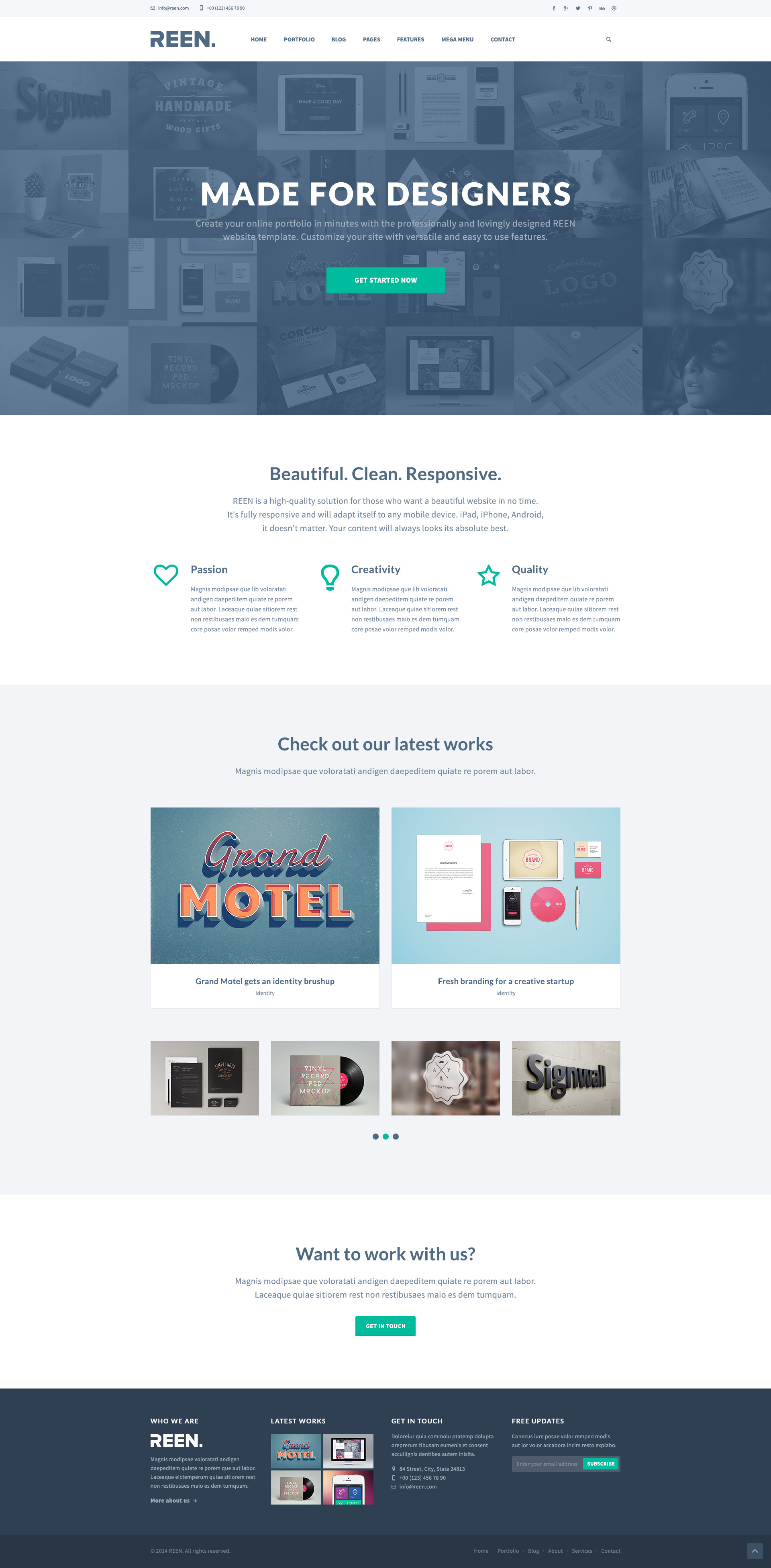 Bootstrap Portfolio Template Free