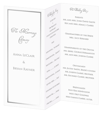 Border for Tri-Fold Weddings Program Templates Border for Tri-Fold Weddings Program Templates