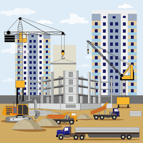 Building Construction Site Vector